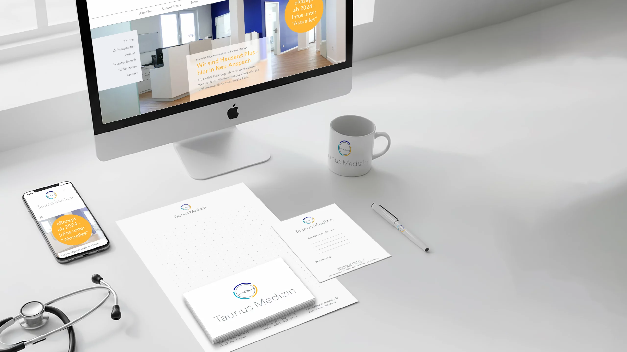 Mehr über den Artikel erfahren Full Design Service für die Hausarztpraxis Vom Corporate Design bis Werbetechnik